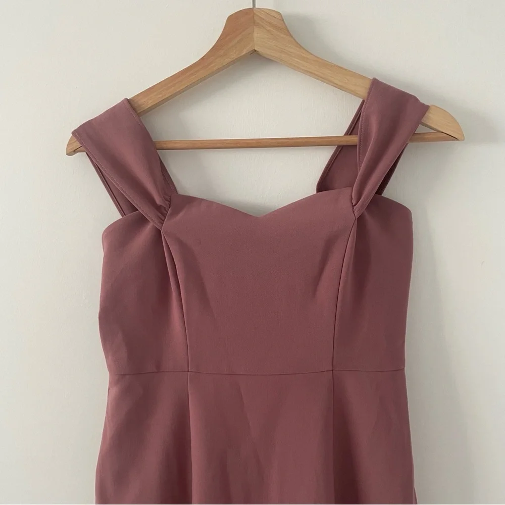 LIKELY NWT Bartolli Off Shoulder Mermaid Evening Gown in Rose Pink Size 4 - Picture 10 of 12